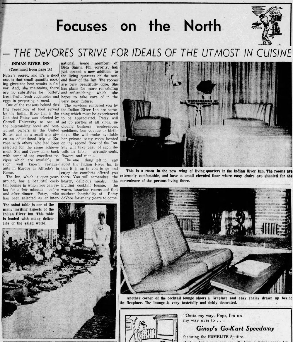 Indian River Inn (Brass Rail Bar & Grill) - Aug 7 1961 Article